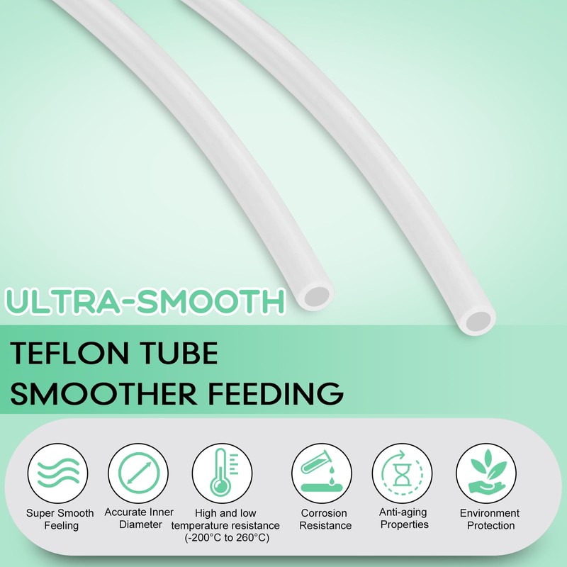 PTFE Teflon tubing 16.5ft 5m with Cutter & Connect, 3mm