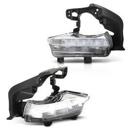 LED DRL Daytime Running Light Driving Fog Lamp Compatible with Toyota Highlander 2014-2016 TO2562100, TO2563100, 814400E020, 814300E020