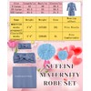 SUFEINI Plus Size Maternity Robe and Matching Baby Swaddle Blanket