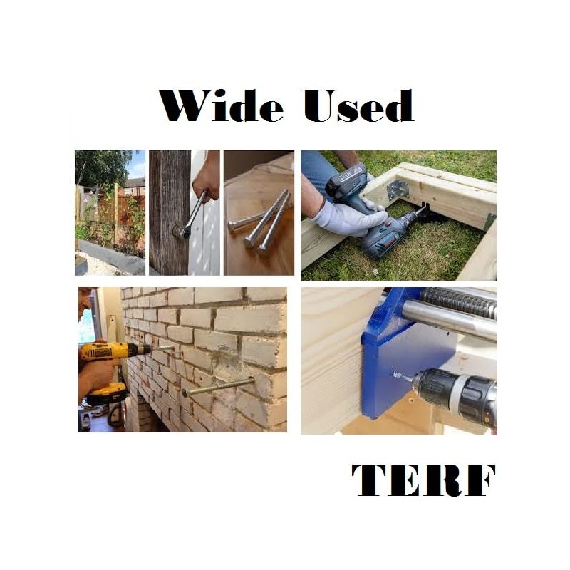 TERF® M12 X 90mm Coach Screws Hex Head Stainless Steel