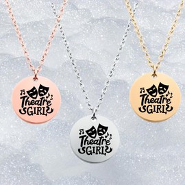 Theater Drama Necklace - Drama Jewelry, Theatre Jewelry - Drama Theater Lovers Jewelry - Drama Lover Jewelry Gift for Drama Students
