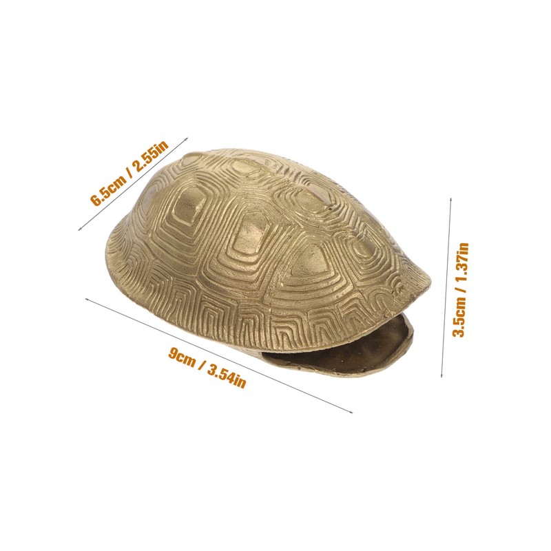 ABOOFAN 1Set Copper Turtle Shell Decoration Wealth Craft Ornament for