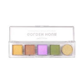 Profusion Cosmetics 5 Shade Mini Essentials Eyeshadow Palette in Matte, Satin, and Mousse Finishes for Bold Smokey Eyes (Golden, 1)