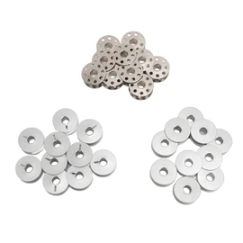 Sewing Machine Bobbins, 30Pcs Metal Bobbin Set Industrial Metal 55623A Slotted Alumina 270010 Iron with Hole 40264A Aluminum, Bobbins for Sewing Machine