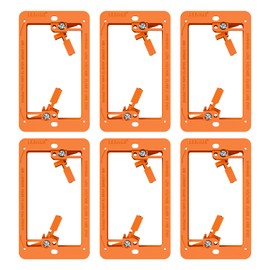 LEENUE Low Voltage Mounting Bracket 1 Gang for Ethernet Wall Plate, Low Voltage Box for Telephone Cord, Network Cable, Hdmi Cable, Coax Cable, and Speaker Wire, 6 Pack