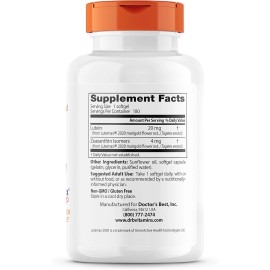 Doctor's Best Doctor’s Best Lutein 20mg Softgels Supports Eye Health, 180 Count