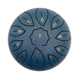 6in Metal Tongue Drum Mini 11-Tone Hand Pan Drums with Drumsticks Percussion Musical Instruments