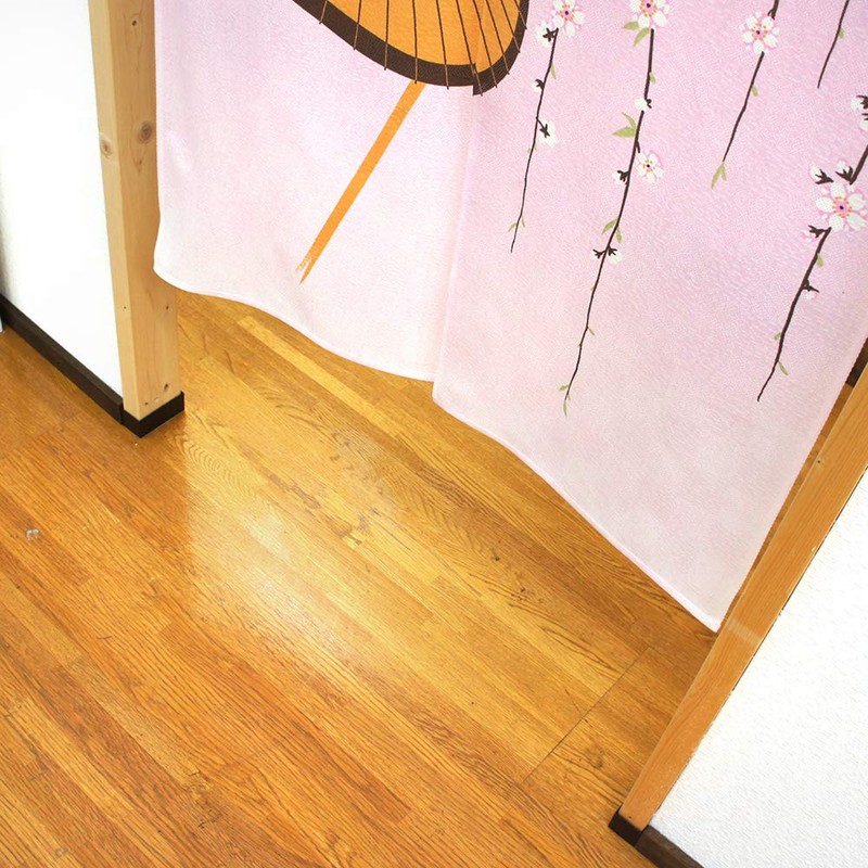 Noren Workshop 10409 Noren Cherry Blossom Japanese Style Tapestry, Room