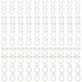 arricraft 100 Pcs Plastic Earring Components, 5 Styles Clear U Type Earring Findings Painless Clip-On Earring Findings Earring Converter for DIY Non Pierced Earring Making Supplies