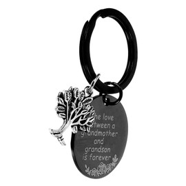 FRCOLOR Grandmother Key Chain Stainless Steel Pendant for Backpack Purse Keyring Durable Lightweight Keychain present for Grandma Stylish Hanging Ornament