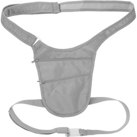 Riñonera Antirrobo de Viaje, Bolso Pequeño Oculto para Pasaporte, Gris