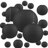 Jangostor Pack of 20 Black Paper Lanterns, Round Paper Lanterns,