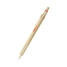 rOtring 600 Ballpoint Pen, Medium Tip, Black Ink, Gold Barrel, Refillable