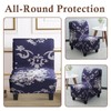 Armless Accent Chair Cover Printed Slipper Chair Slipcover Stretch Retro