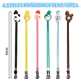 MLPKOI Pack of 12 Glasses Straps for Boys and Girls, Multifunctional Glasses Chain, Adjustable Mask Chain, Glasses Strap Children, Glasses Strap Baby, Sunglasses Strap, Glasses Cord, Sport