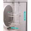 HapiRm Hanging Shower Caddy Over the Door with Soap Holder,