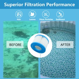 DASARYA Type VI Filter for Coleman Saluspa Hot Tub Filters, Best Way Pools Accessories 6, Small Inflatable Lay-Z Spa Replacement Parts, 16 Pack