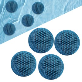 4 Stück Whirlpool Scum Absorber 6 cm, Ölabsorbierender Schwamm Abschäumbälle, Poolschwamm Ölabsorber Whirlpool, Wiederverwendbarer Schaum zur Beseitigung von Schwammbällen, für Schwimmbad und Spa