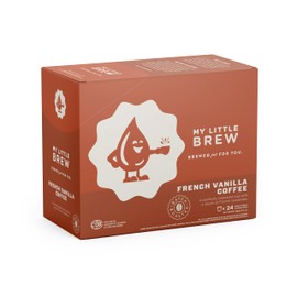 My Little Brew - French Vanilla, Flavoured Coffee, Single Serve K-cup Pod, Compatible with Keurig K-Cup Brewers, 24-Count