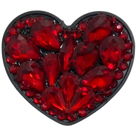 Glitter Bijou Heart Diamond Folding Smartphone Grip Sockets Korean Smartphone Ring Stand Grip Tok Bunker Ring Smartphone Drop Prevention Mobile Ring Grip Cute (Red)