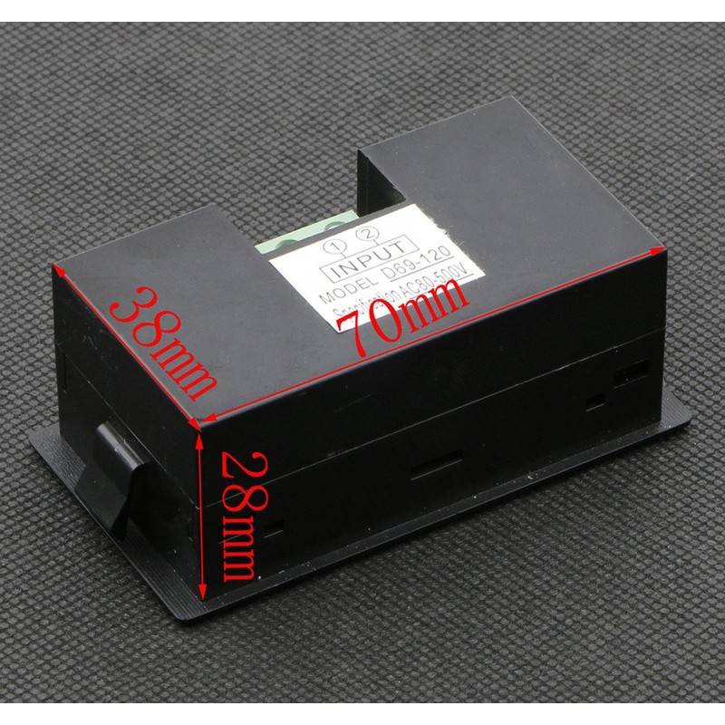 Blue LCD Panel Mount Meter Digital Voltmeter Display with case