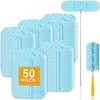 50Pcs Duster Refill Compatible with Swiffer Hand Duster +4FT Extended