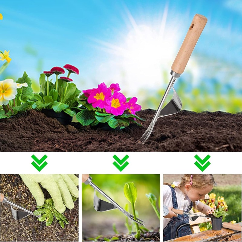 JINHENB Hand Weed Remover Tool,Weeding Tools For Garden,Stainless Steel Weed