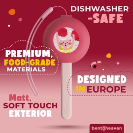 Bentoheaven Kids Travel Utensils with Case, Food-Grade Stainless Steel & BPA-Free Plastic, Travel Kid Cutlery Set, Dishwasher Safe Fork, Spoon & Case, Reusable Flatware, Silverware for Kids (Cats)