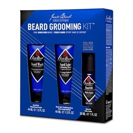 Jack Black - Beard Grooming Kit - Beard Wash, Beard Lube Conditioning Shave, Beard Oil, Beard Comb, Helps Soften Facial Hair, Pre-Shave Oil, Shave Cream, Sulfate-Free Formula, 4-Piece Kit