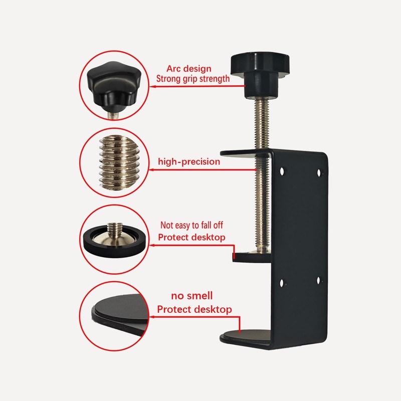 Jhanw 3 inch C-Clamp with Four Small Holes in the