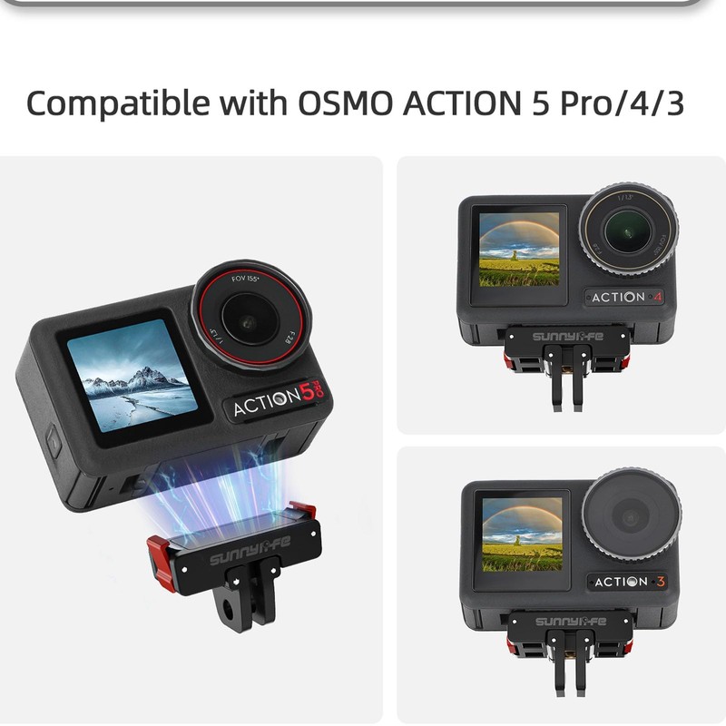 Magnetic Mount for DJI Osmo Action 5 Pro, Quick Release