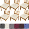 HFCNMY Seat Covers for Dining Chairs, 6 Pack Stretch Waterproof