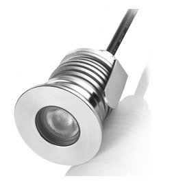 Luz LED para pozo en el suelo, 1 W, 12 V-24 V CC, IP67 impermeable aluminio enterrado lámparas subterráneas, iluminación de paisaje al aire libre, blanco cálido 3000 K (vatios, 1)