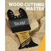 TOLESA 50PCS Arc Edge Oscillating Saw Blade Wood, CR-V Oscillating