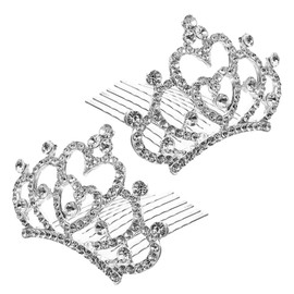 Baluue 2pcs Boy Girl Rhinestone Hair Comb for Girls Lightweight and Shimmering Clip for Dance Competitions Boy Girl Hair Accessory for Parties and