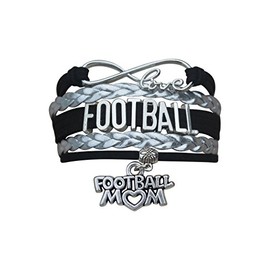 Infinity Collection Football Mom Jewelry, Football Mom Charm Bracelet- Gift for Football Player Moms