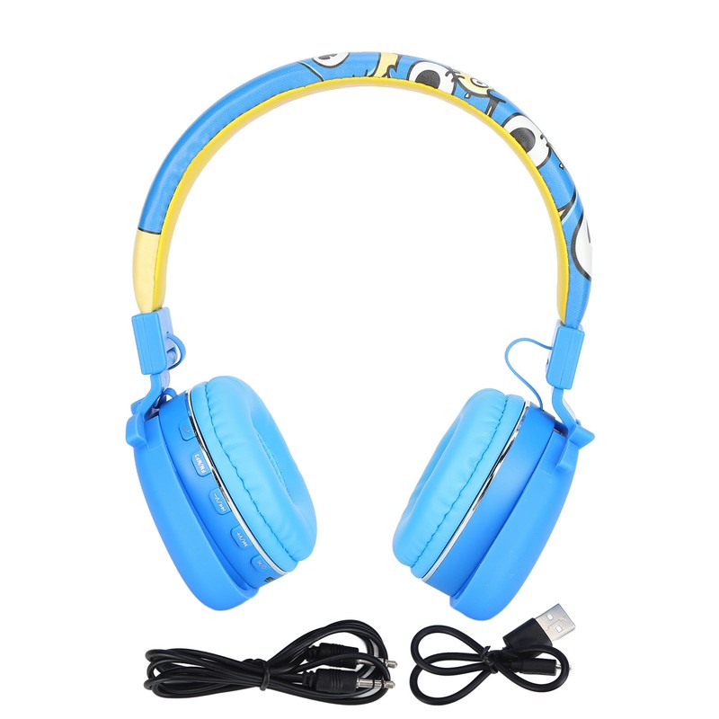 YLFASHION Kids Bluetooth Headphone Cartoon Foldable Adjustable Wireless Headset with