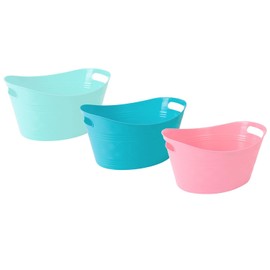 YöL 3 Ice Buckets Outdoor Party BBQ Summer Party Drinks Reusable Ice Cubes Party Supplies Summer Party Pink Blue Green Yellow Purple