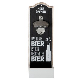 GILDE 1 x Wall Bottle Opener Metal Bottle Cap Collector Height 30 cm Wall Decoration., 30 cm