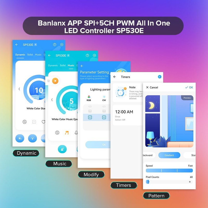 FCOB SP530E WiFi Bluetooth LED Controller 12-in-1 Smart Controller for