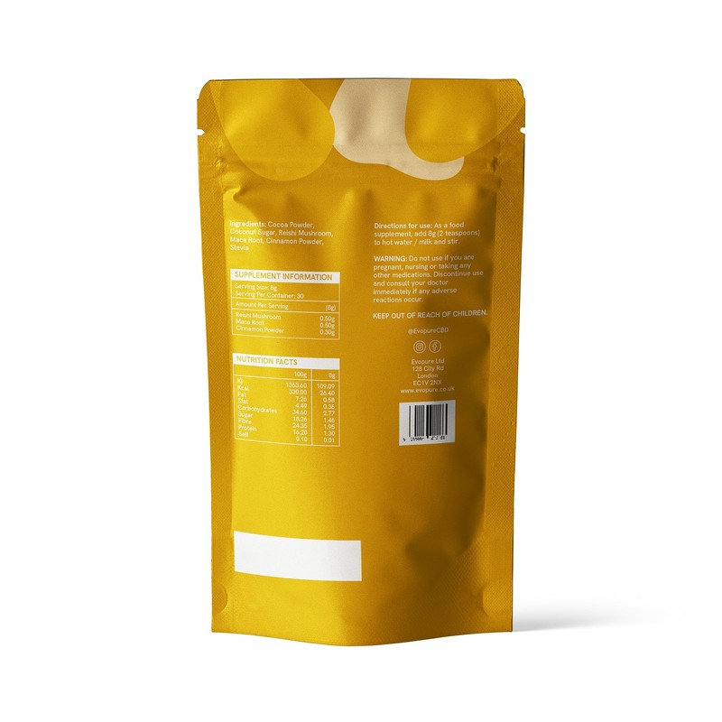 Reishi Mushroom Powder with Cacao & Maca Root – Organic
