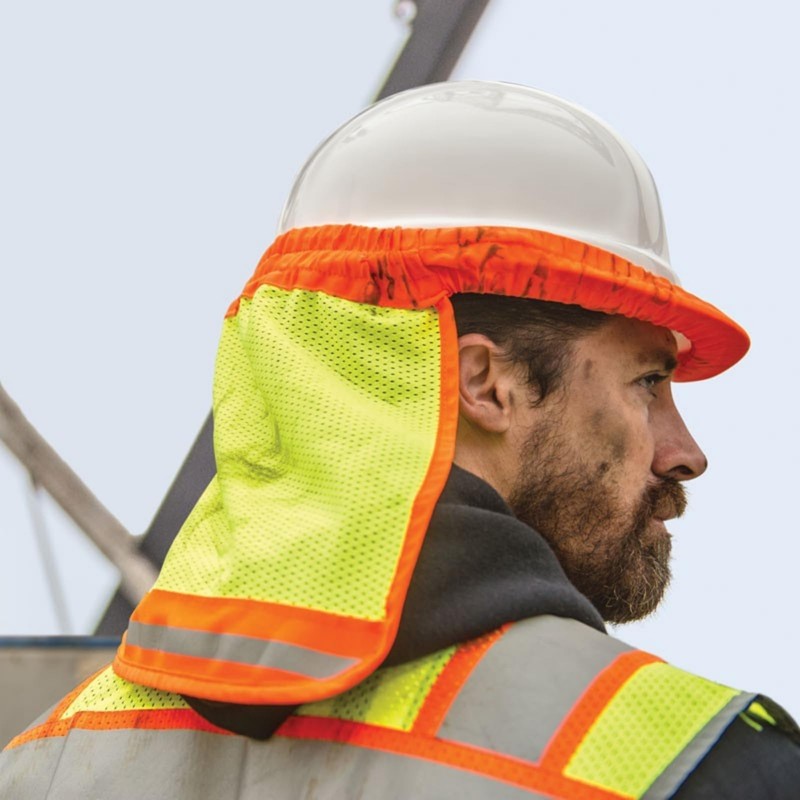High Visibility Hard Hat Sun Neck Shade Neck Flap, 2