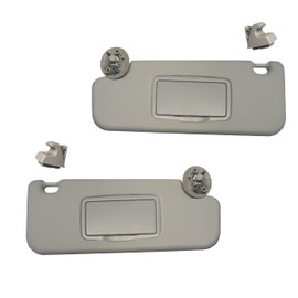 Sun Visor fits for Chevy Sonic 2012-2020 Spark 2011-2022 Gray Replacement Brand 2M PLASTIC (Gray Pair + Support)