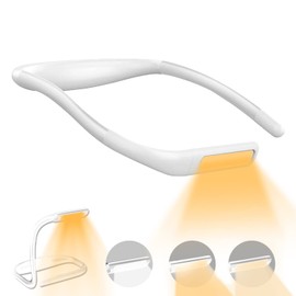 LED Neck Light Reading Light, Bed Reading Light, Dimmable Stand, 3 Color Reading Light, Bendable Arm Light, Suitable for Repair, Night Running, Walking, Knitting, Camping, Power Outage Disaster