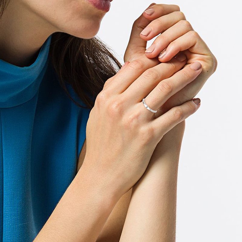 Silver Initial Rings for Women Adjustable Letter Ring Stackable Initial