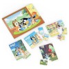 Spin Master Bluey 5 Wood Jigsaw Puzzles with Storage Box