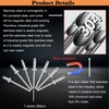 Sunxeke 100pcs 1/8" x 1/2" Stainless Steel Blind Rivets, 3.2