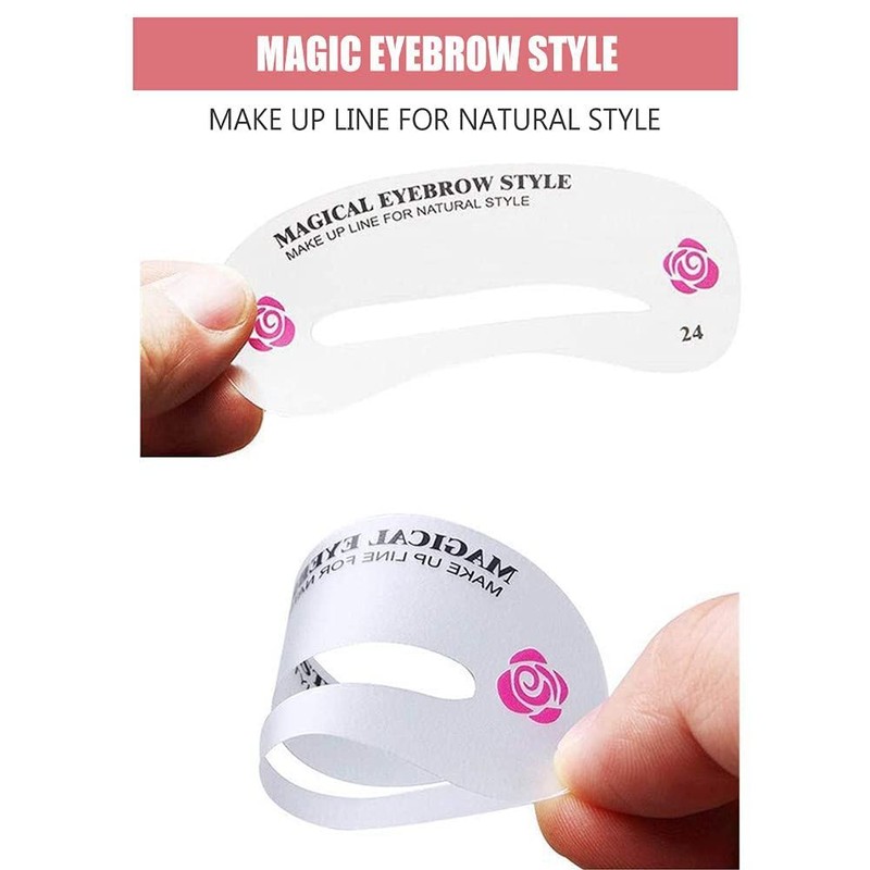 Eyebrow Stencils Kit, 24PCS Reusable Eyebrow Stencils Reusable Eyebrow Template