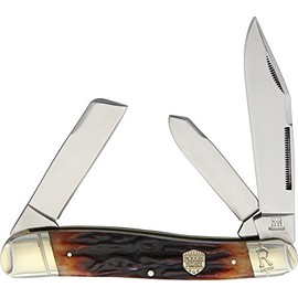 Rough Rider Large Stockman Brown Stag Bone RR1799