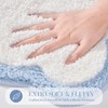 ELDONE Cute Scalloped Bathroom Rugs, Microfiber Tufted Bath Mats, Fun